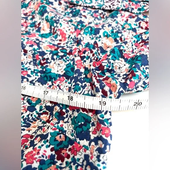 J.Crew Liberty art fabrics shirt. Jade Peony floral print Size 8 - Picture 10 of 13